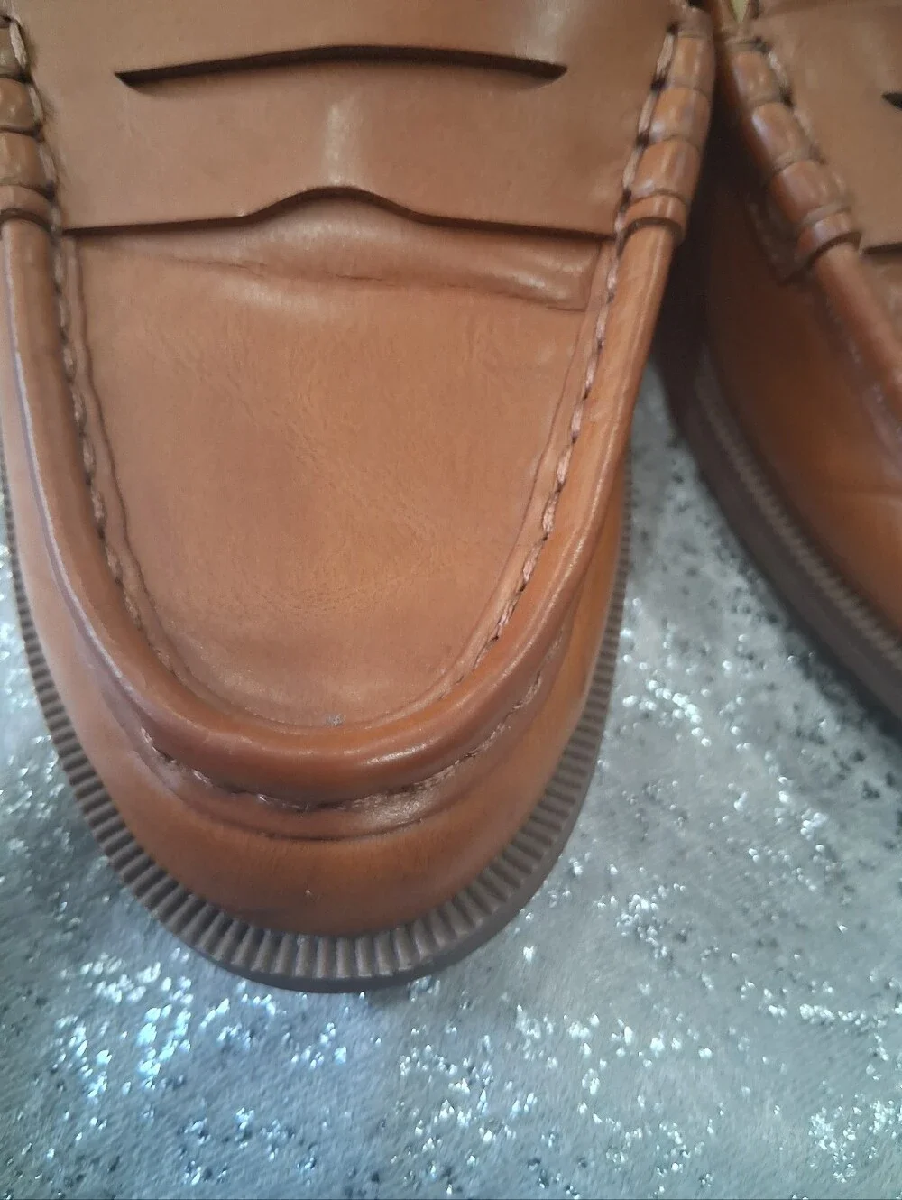 J. Crew Men’s Tan Leather Penny Loafers